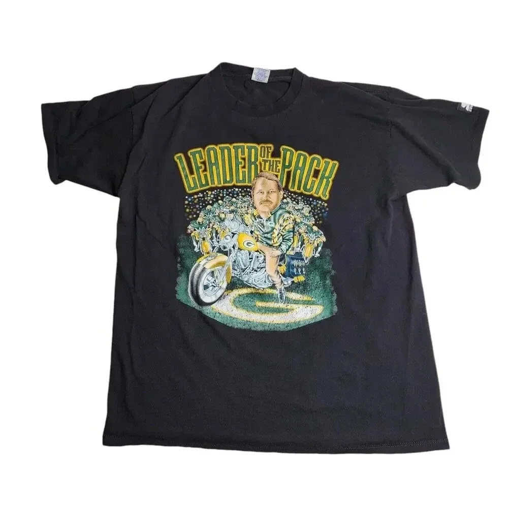 Vintage Starter Green Bay Packers Leader of The Pack Mike Holmgren Shirt Large